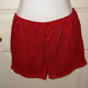 NWOT Sparkling Red Women's Athletic Shorts